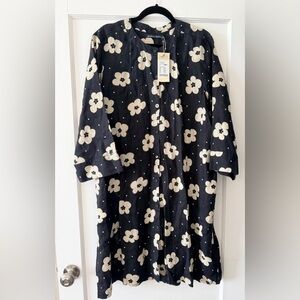 NWT Linen Button Front Dress